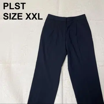 PLST 스틱 팬츠 빅 사이즈 블랙