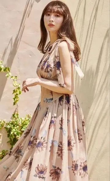 Herlipto sunflower printed midi dress