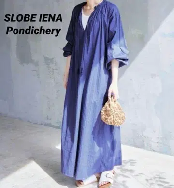 SLOBE IENA 폰디셰리 스키퍼 원피스 블루