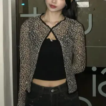 emmy 가디건 레오파드 무늬