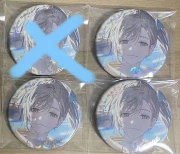 니지산지 엽 블루 메모리즈 캔 배지 x3
