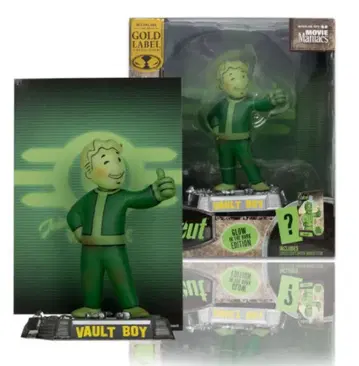 Fallout Vault Boy 어둠 속에서 빛나는 에디션 골드 라벨