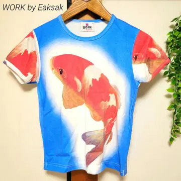 WORK by Eaksak 금붕어 잉어 티셔츠 반팔 레어