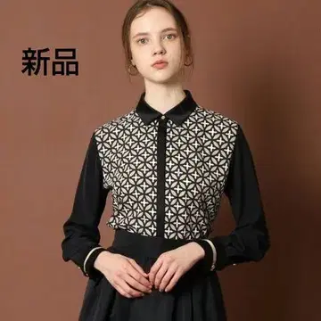 새상품 오버랩 서클 셔츠