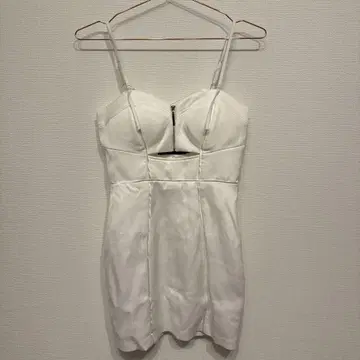 ROBE de FLEURS Glossy 화이트 타이트 드레스 S