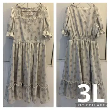 시마무라 니나스 NINA'S 스퀘어 넥 원피스 빅 사이즈 3L