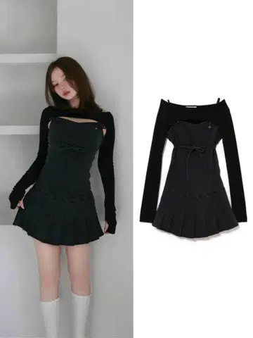 앤드 마리 andmary Bonnie denim mini dress