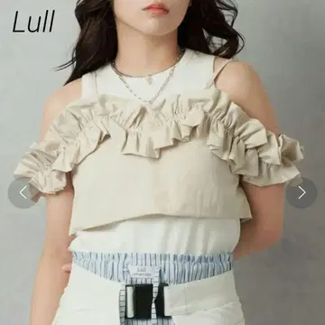 Lull 룰 프릴 오프숄더 캐미 뷔스티에 택 포함 미사용