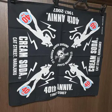 크림 소다 40주년 기념 반다나 손수건 미사용품