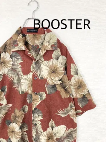 BOOOSTER 하이비스커스 알로하 셔츠 M 사이즈