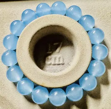 시 블루 칼세도니 12mm 팔찌 17cm