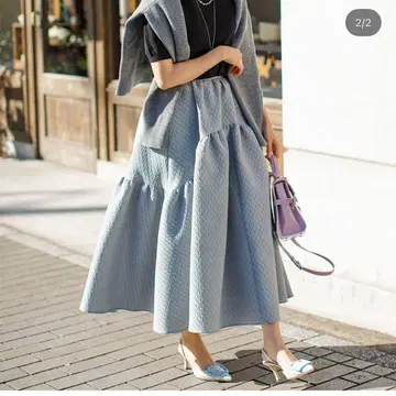 블루레아 bluelea Jacquard skirt 그레이