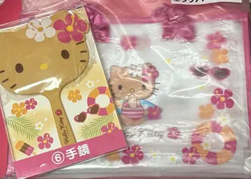 [미개봉] 햇볕에 탄 키티 클리어 토트백 제일복권 당첨 복권 손거울 세트