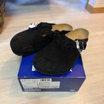 미사용 새상품 버켄스탁 보스턴 블랙 스웨이드 26.5cm 41