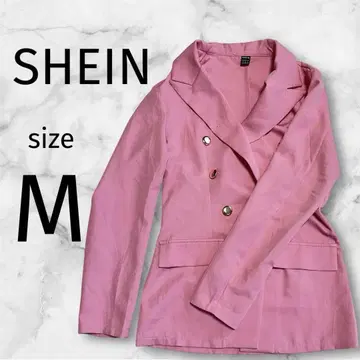 SHEIN 쉬인 핑크 더블 브레스트 자켓 M 이벤트