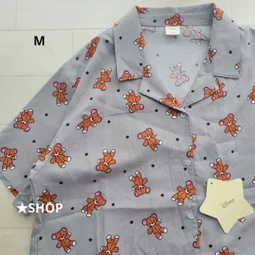 피터팬 마이클 테디베어 곰 반팔 올 패턴 셔츠 알로하 셔츠 M