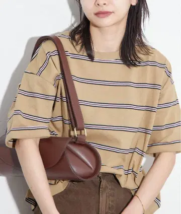 25SS JOURNAL STANDARD 보더 빅 티셔츠 베이지
