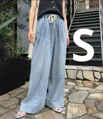 차오패닉 티피 부드러운 와이드 이지 데님 미사용 새상품