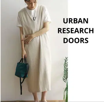 URBAN RESEARCH DOORS 린넨 코튼 점퍼 스커트
