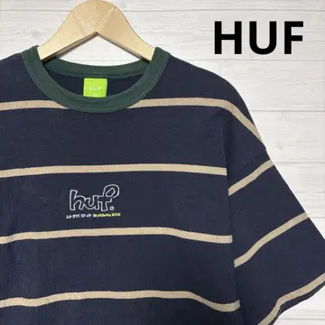 HUF 하프 DROP OUT STRIPE CREW 맨투맨 티셔츠