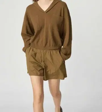 UNIQLO C 릴랙스 후디드 스웨터 M 사이즈 브라운