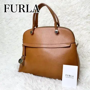 FURLA 훌라 핸드백 파이퍼 M 카멜 가죽