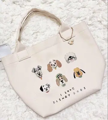 디즈니 스토어 LOVE DISNEY DOGS 토트백