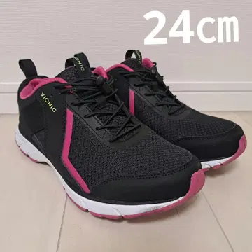 바이오닉 스니커즈 블랙 블랙 핑크 24cm