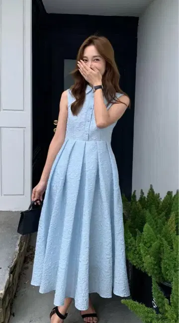 벌스데이 바쉬 자카드 원피스