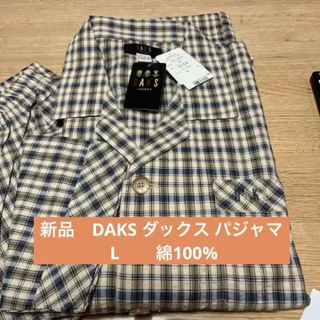 새상품 DAKS 덕스 파자마 상하의 세트 L 면100%