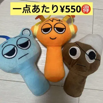 스프렁키 SPRUNKI 봉제 인형 3개 세트 오렌 스카이 브래드
