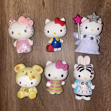 해피 복권 키티 피규어 총 6점