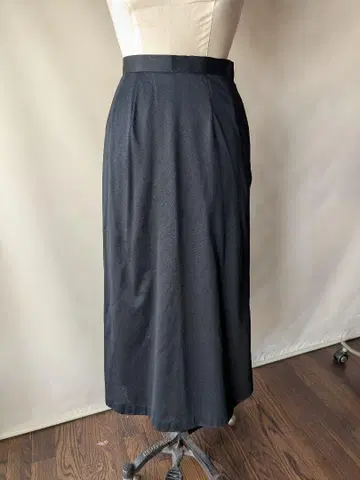 블랙 플레어 롱 스커트