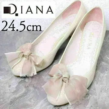 DIANA 다이애나 24.5 리본 스웨이드 펌프스 핑크 베이지
