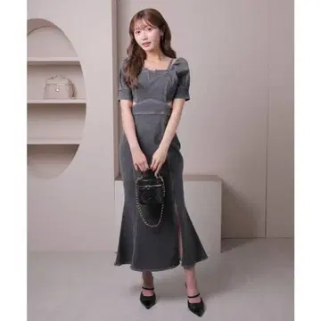 LIPSERVICE 2way 숄더 데님 머메이드 원피스 S 사이즈