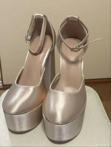 22.5cm 베이지 15cm 힐 하이힐 앵클 스트랩