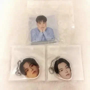 아사히 캡슐 토이 얼굴 아크링 키링 클립 3종