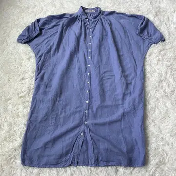 Brocante 브로캔트 린넨 혼방 셔츠 원피스 오버 사이즈