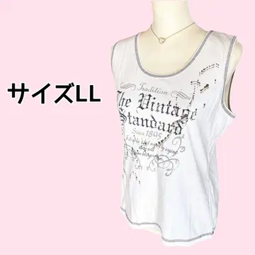00's 요지야마모토 그런지 탱크탑 영문 빅 사이즈 LL