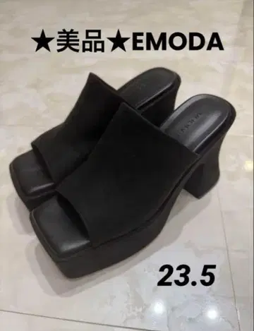 새상품급 EMODA 블랙 플랫폼 샌들 23.5cm 통굽 샌들