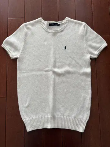 Ralph Lauren 화이트 반팔 니트 L 사이즈