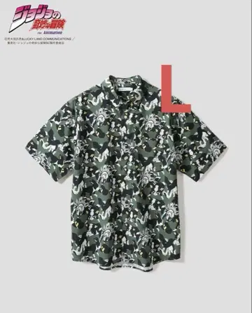 그라니프 죠죠의 기묘한 모험 이기 & 더 풀 올 패턴 반팔 셔츠