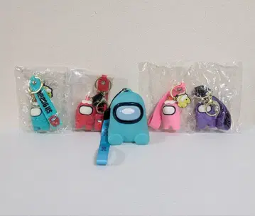 아망가스 Among Us 마스코트 키링 홀더 라이트 시안