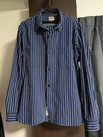 houston 네이비 스트라이프 긴팔 셔츠 2XL