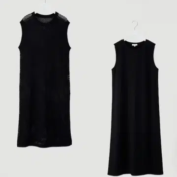 PLAST 플라스테 메쉬 니트 베스트 셋업 블랙 L