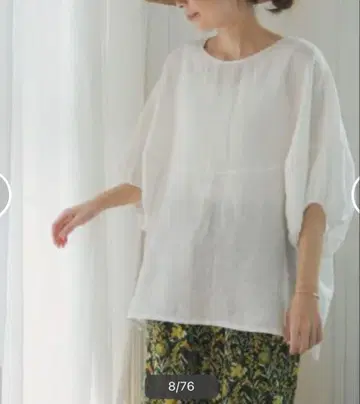 어반 리서치 도어즈 린넨 벌룬 슬리브 블라우스