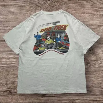 90s 빅 독 스타 트렉 빈티지 티셔츠 L 화이트 6543