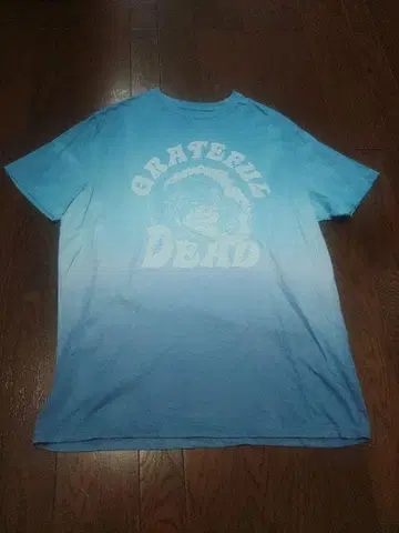 greatful dead 티셔츠 L 그라데이션 스카이블루 파랑 화이트