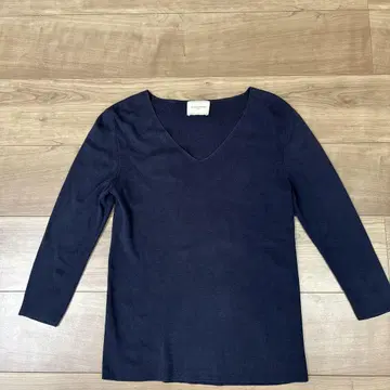 UNITED ARROWS 네이비 V넥 반소매 니트