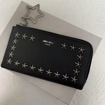 JIMMY CHOO 블랙 가죽 프래그먼트 케이스 지미추 카드 케이스